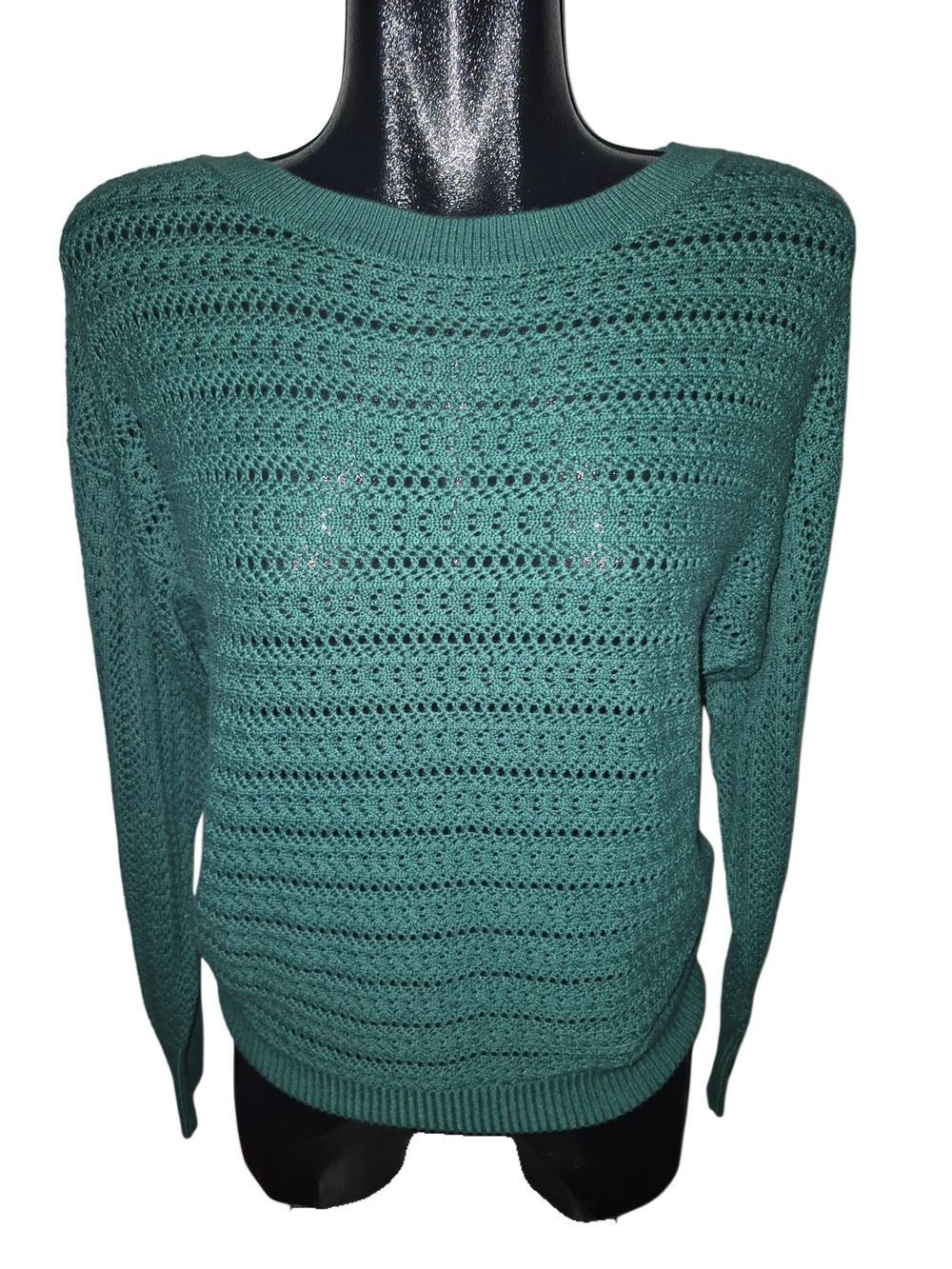 Reitman's Women’s Teal Open-Knit Sweater NWT Size S